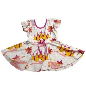 Eleanor Rose Pink and Yellow Castle Dress